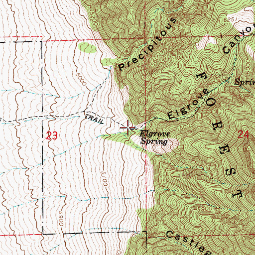 Topographic Map of Elgrove Spring, UT
