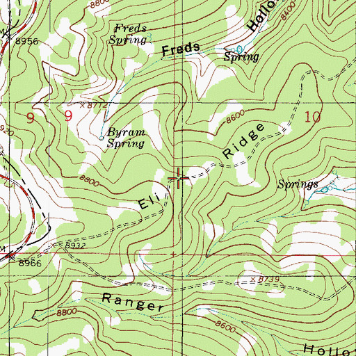 Topographic Map of Eli Ridge, UT