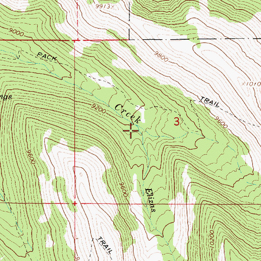 Topographic Map of Elizas Fork, UT