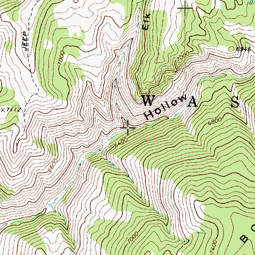 Topographic Map of Elk Hollow, UT