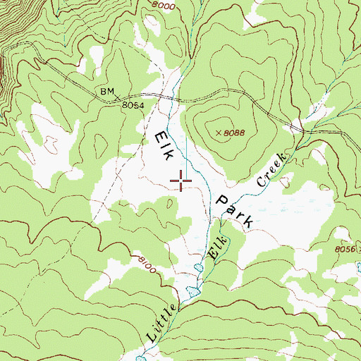Topographic Map of Elk Park, UT