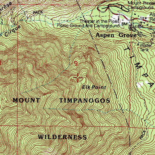 Topographic Map of Elk Point, UT