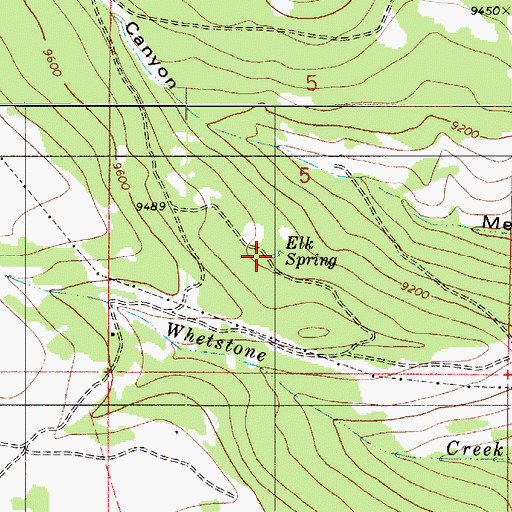 Topographic Map of Elk Spring, UT