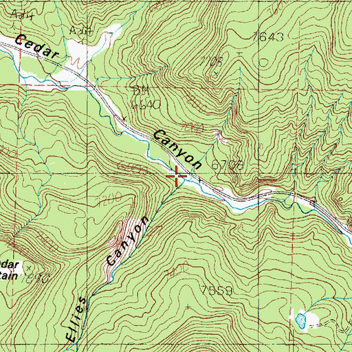 Topographic Map of Ellies Canyon, UT