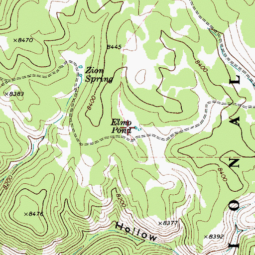 Topographic Map of Elmo Pond, UT