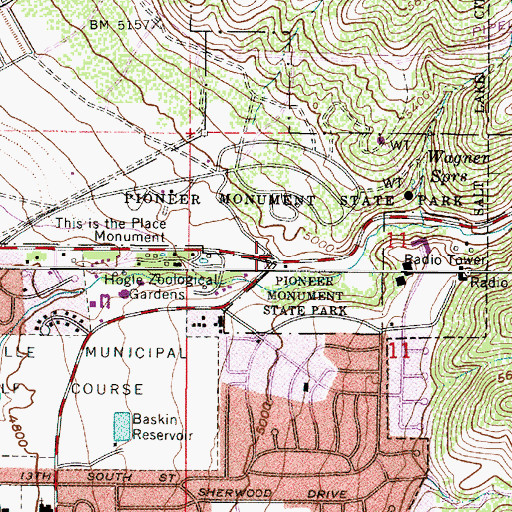 Topographic Map of Emigration Canyon, UT