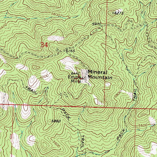 Topographic Map of Emma Mine, UT