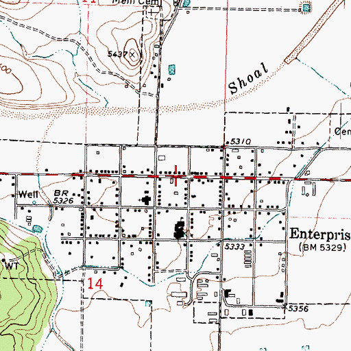 Topographic Map of Enterprise, UT