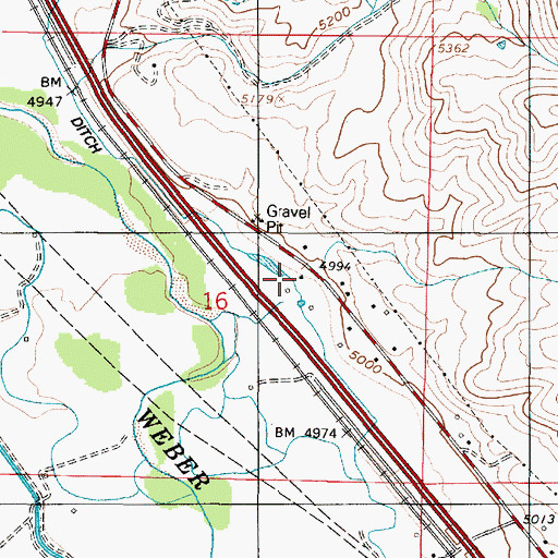 Topographic Map of Enterprise Ditch, UT