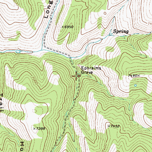 Topographic Map of Ephraims Grave, UT