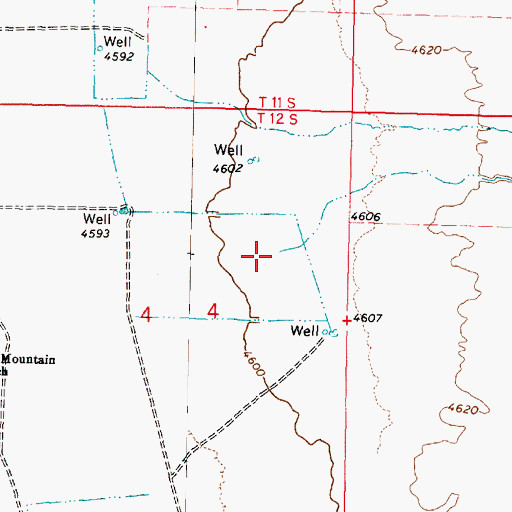 Topographic Map of Erickson Wash, UT