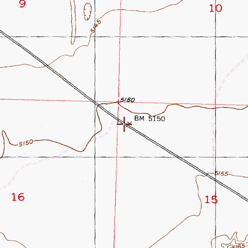 Topographic Map of Escalante Desert, UT