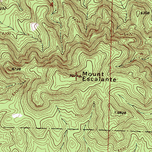 Topographic Map of Mount Escalante, UT