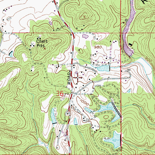 Topographic Map of Clay Baptist Church, AL