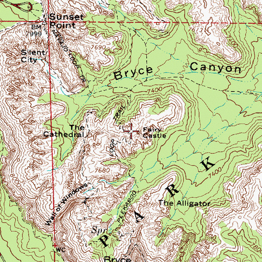 Topographic Map of Fairy Castle, UT