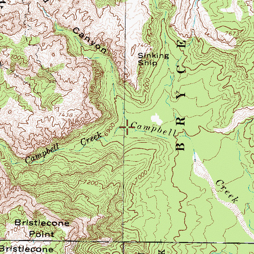 Topographic Map of Fairyland Canyon, UT