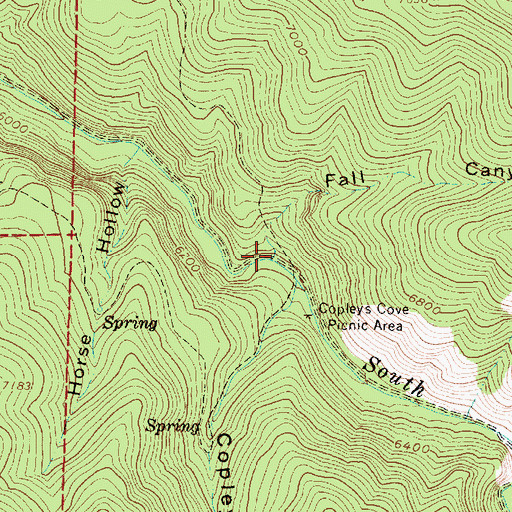 Topographic Map of Fall Canyon, UT