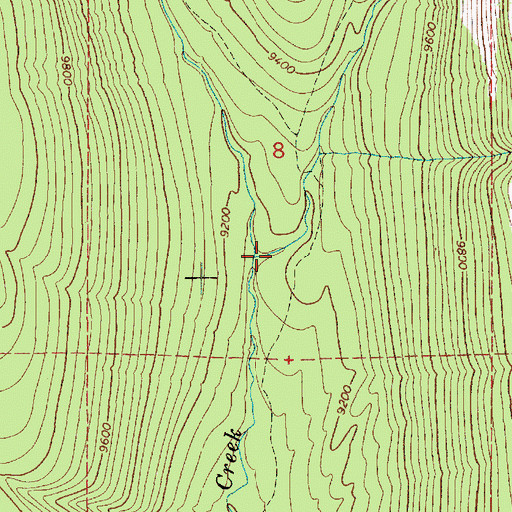 Topographic Map of Fall Creek, UT
