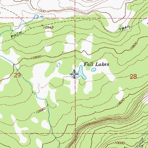 Topographic Map of Fall Lakes, UT