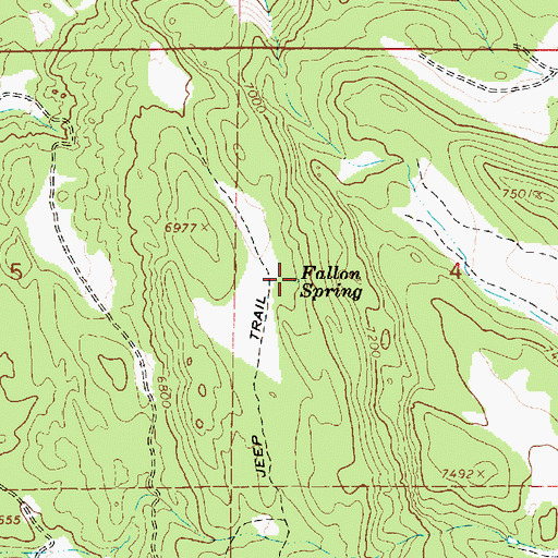 Topographic Map of Fallon Spring, UT