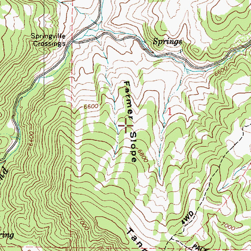 Topographic Map of Farmer Slope, UT
