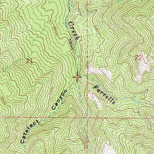 Topographic Map of Farrells Creek, UT