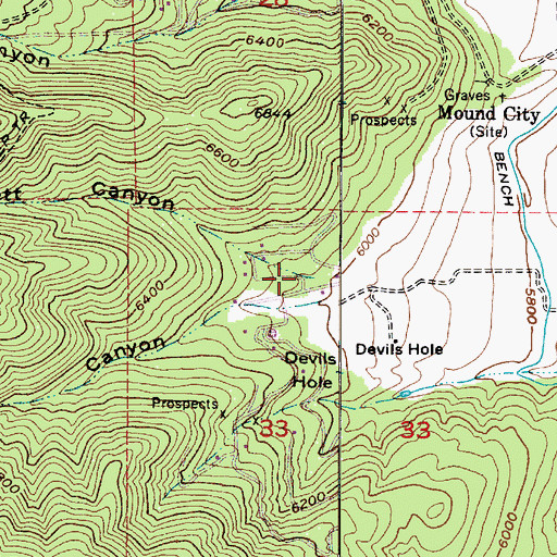 Topographic Map of Faucett Canyon, UT
