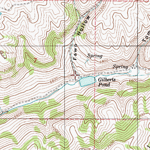 Topographic Map of Fawn Hollow, UT