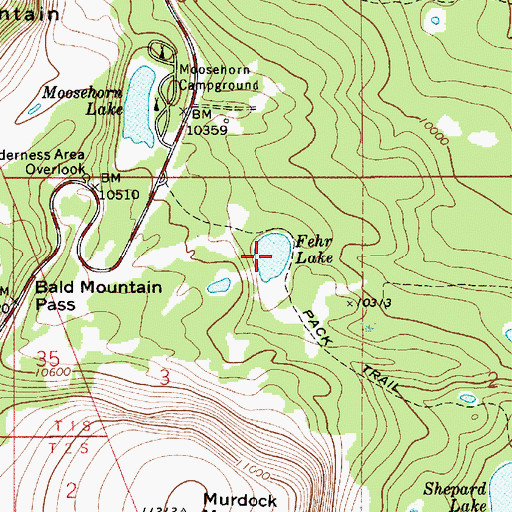 Topographic Map of Fehr Lake, UT
