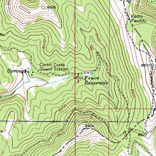 Topographic Map of Fence Reservoir, UT