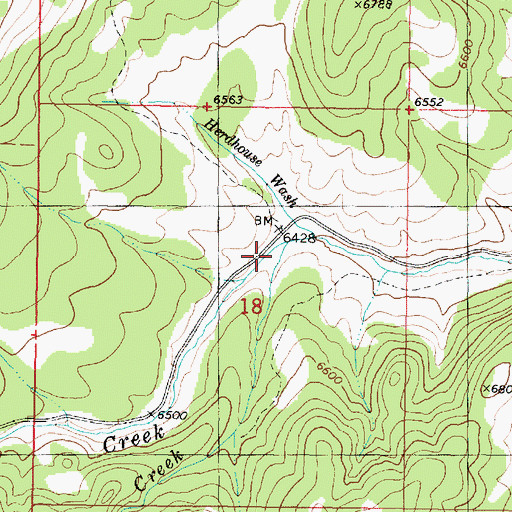 Topographic Map of Ferguson Creek, UT