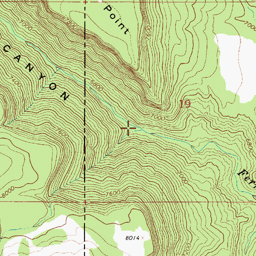 Topographic Map of Ferron Canyon, UT