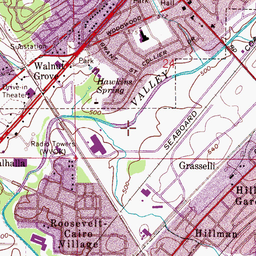 Topographic Map of Clicks Mill (historical), AL