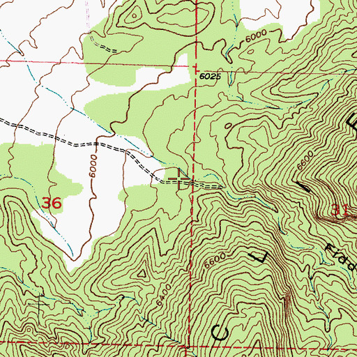 Topographic Map of Fiddlers Canyon, UT