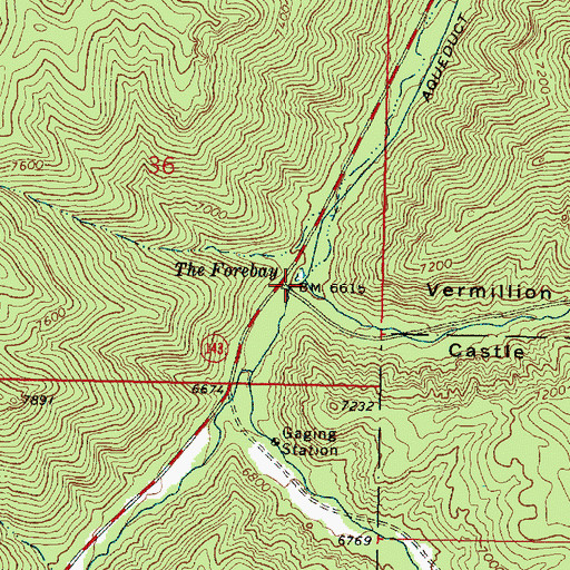 Topographic Map of First Left Hand Canyon, UT
