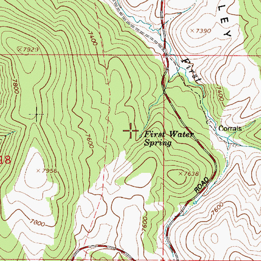 Topographic Map of First Water Cabin, UT