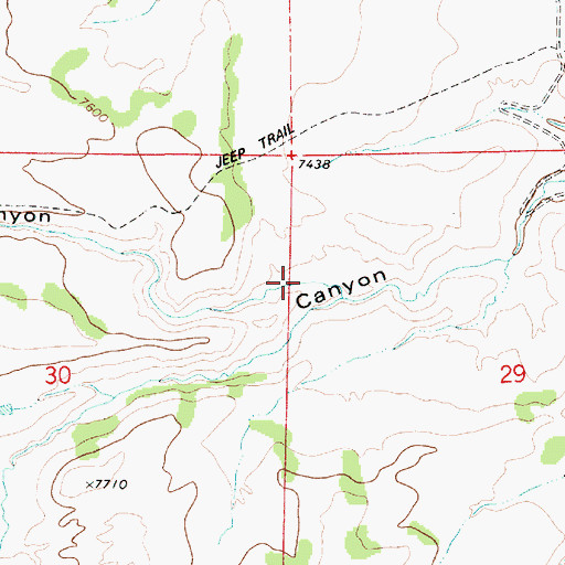 Topographic Map of First Water Canyon, UT
