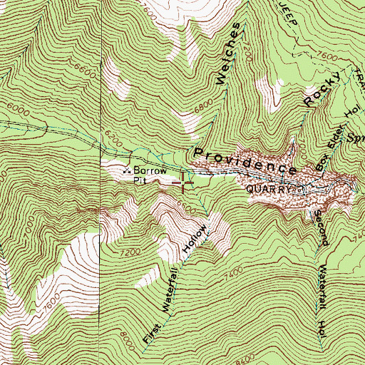 Topographic Map of First Waterfall Hollow, UT