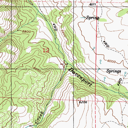 Topographic Map of Fish Creek, UT