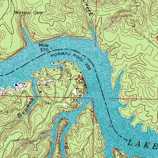 Topographic Map of Community Camp (historical), AL