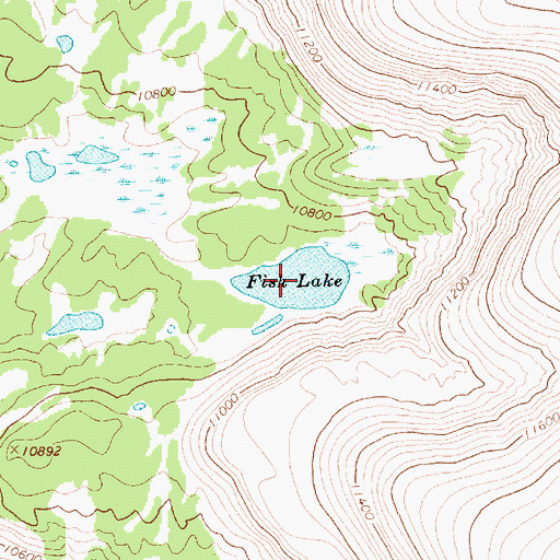 Topographic Map of Fish Lake, UT
