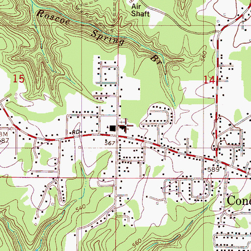 Topographic Map of Concord Baptist Church, AL