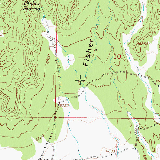 Topographic Map of Fisher Canyon, UT