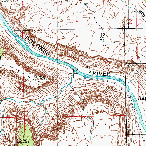 Topographic Map of Fisher Creek, UT