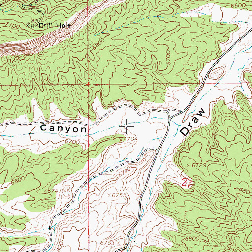 Topographic Map of Fivemile Canyon, UT