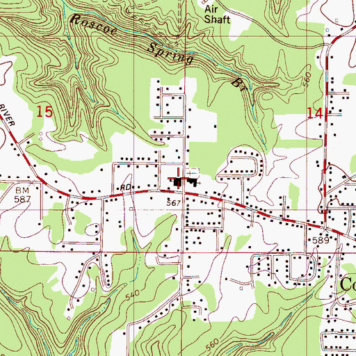 Topographic Map of Concord Elementary School, AL