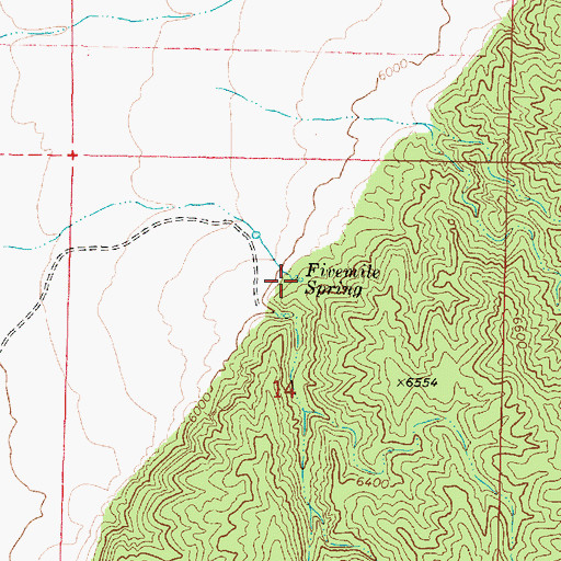 Topographic Map of Fivemile Spring, UT