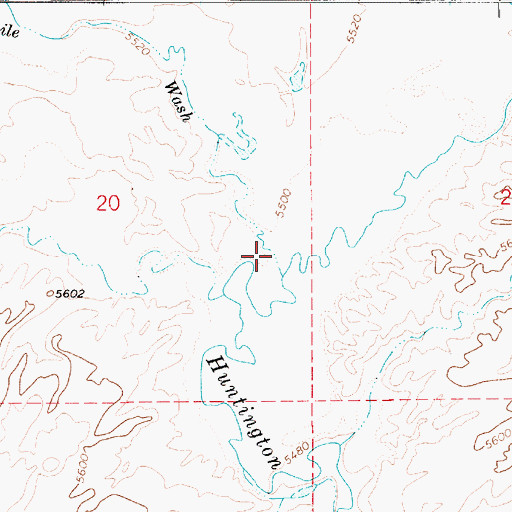 Topographic Map of Fivemile Wash, UT
