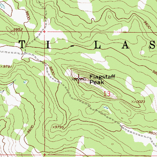 Topographic Map of Flagstaff Peak, UT
