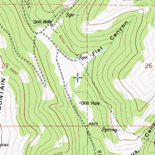 Topographic Map of Flat Canyon, UT